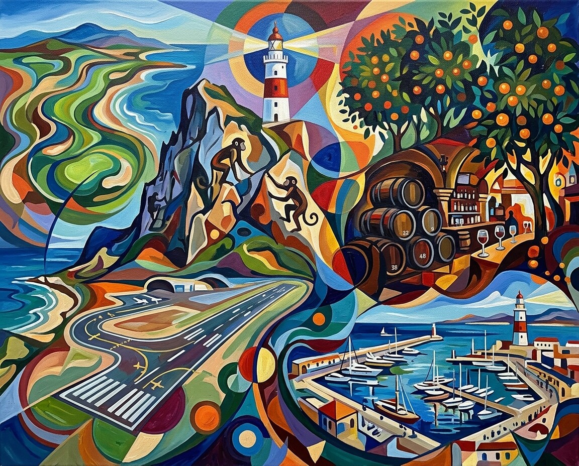 Alcaidesa im Stil von Kandinsky