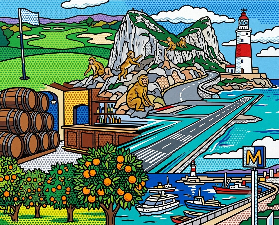 Alcaidesa im Stil von Lichtenstein