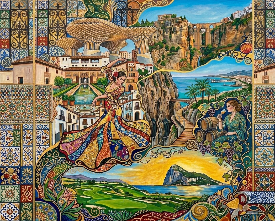 Andalusien im Stil von Klimt