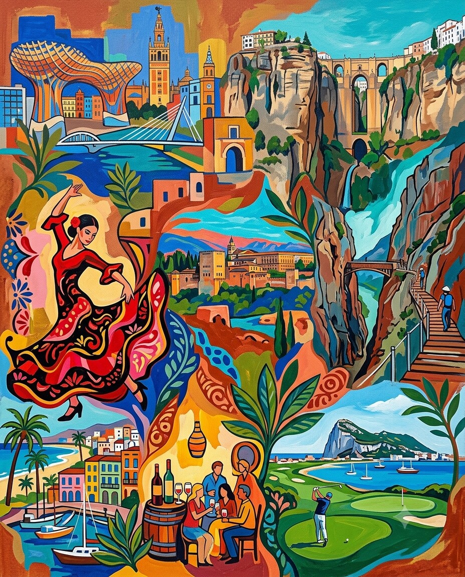 Andalusien im Stil von Matisse