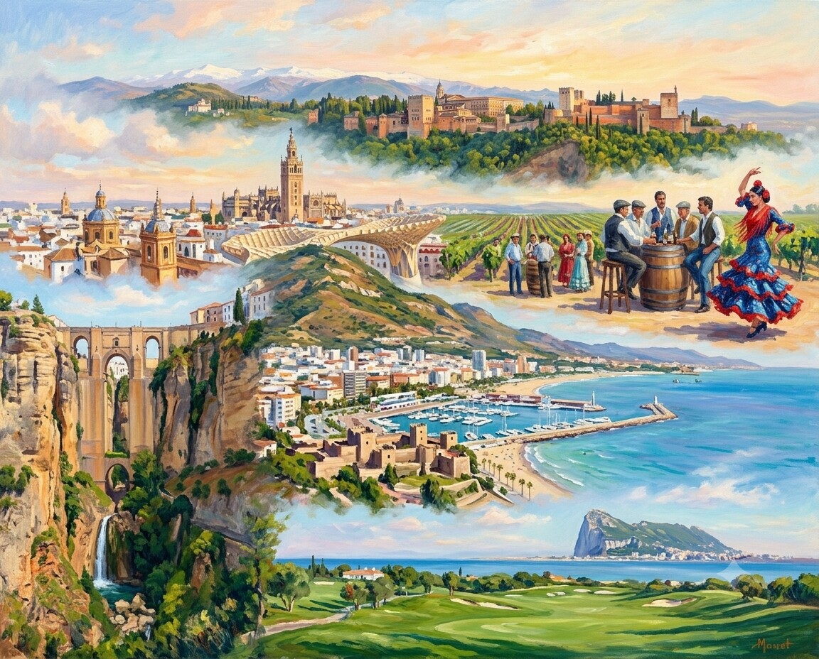 Andalusien im Stil von Monet