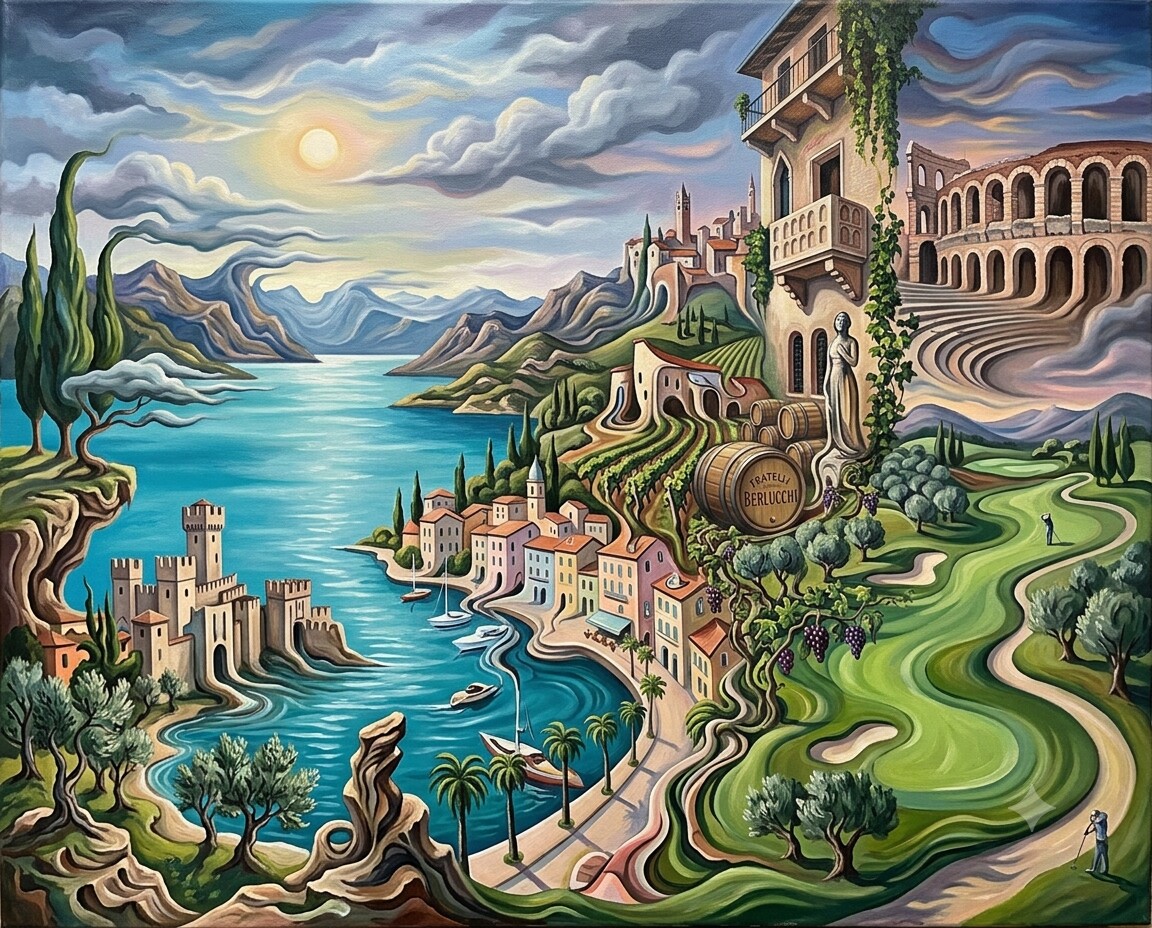 Manerba del Garda im Stil von Dalí