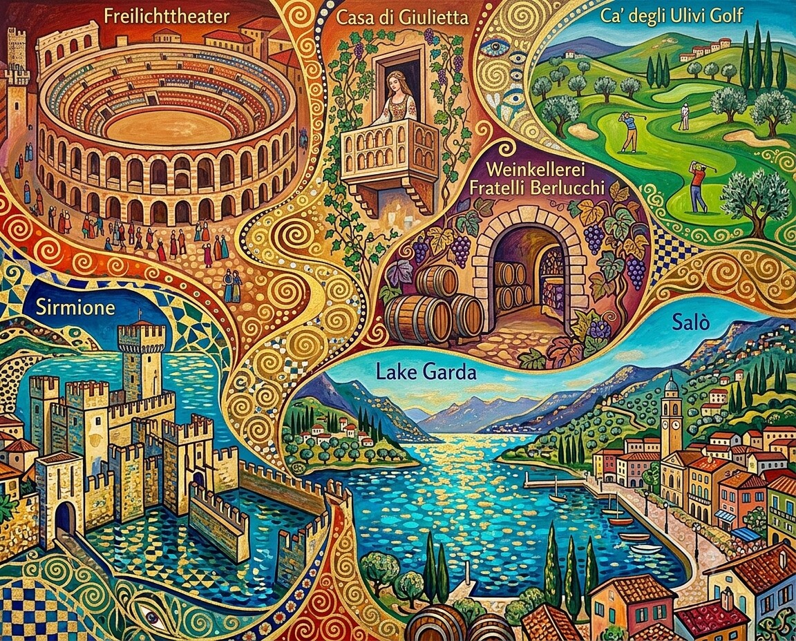 Manerba del Garda im Stil von Klimt