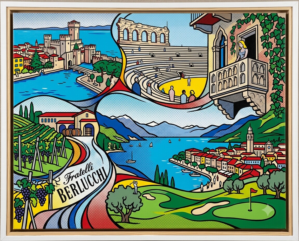 Manerba del Garda im Stil von Lichtenstein