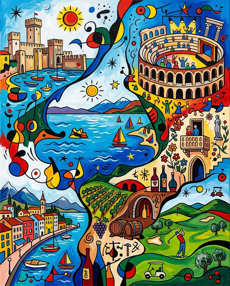 Manerba del Garda im Stil von Miró