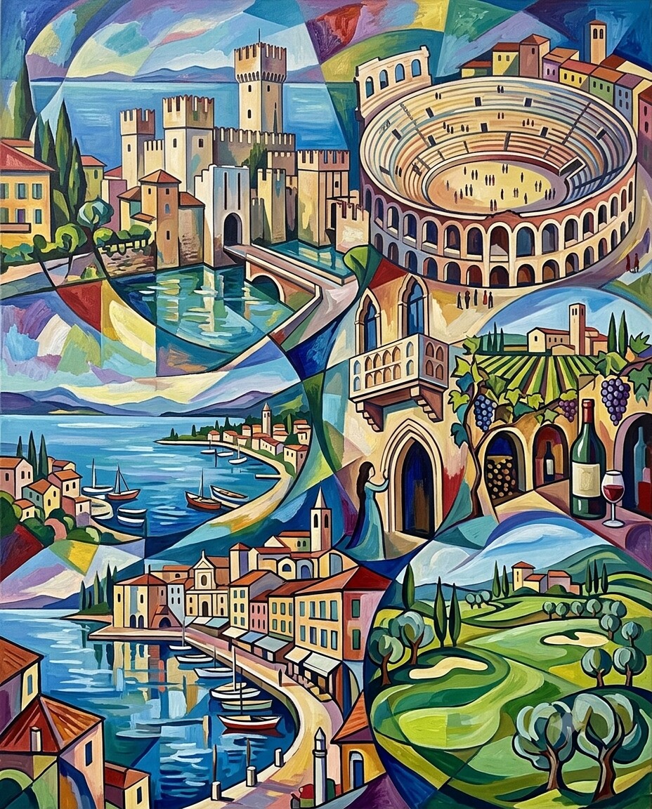 Manerba del Garda im Stil von Picasso