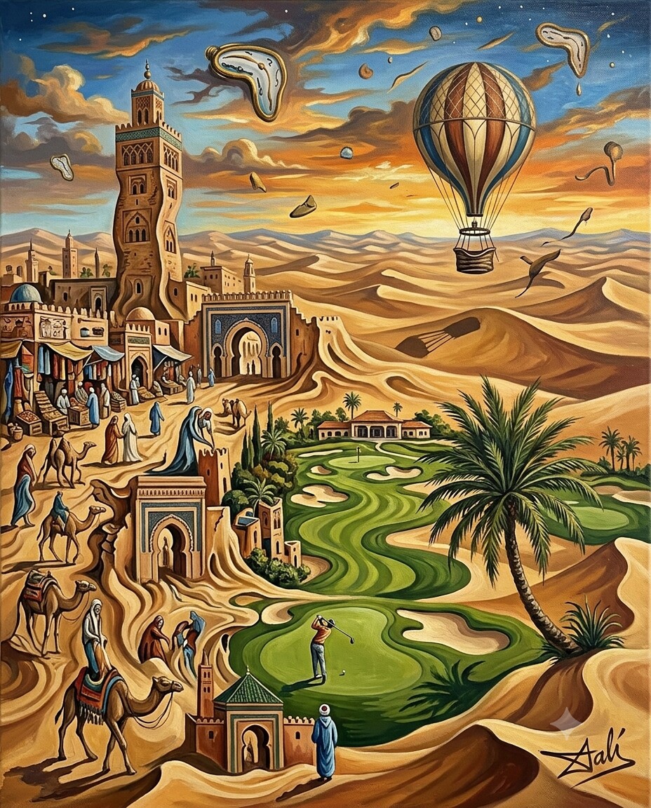 Marrakesch im Stil von Dalí