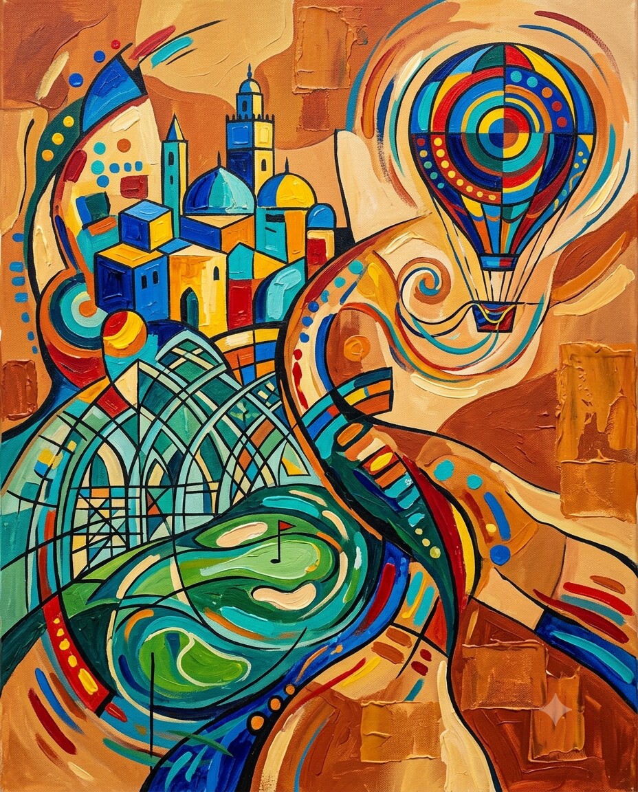 Marrakesch im Stil von Kandinsky