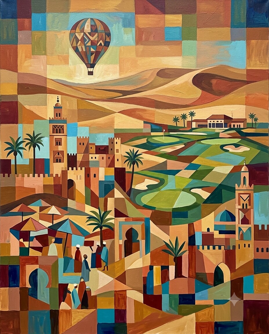 Marrakesch im Stil von Klee
