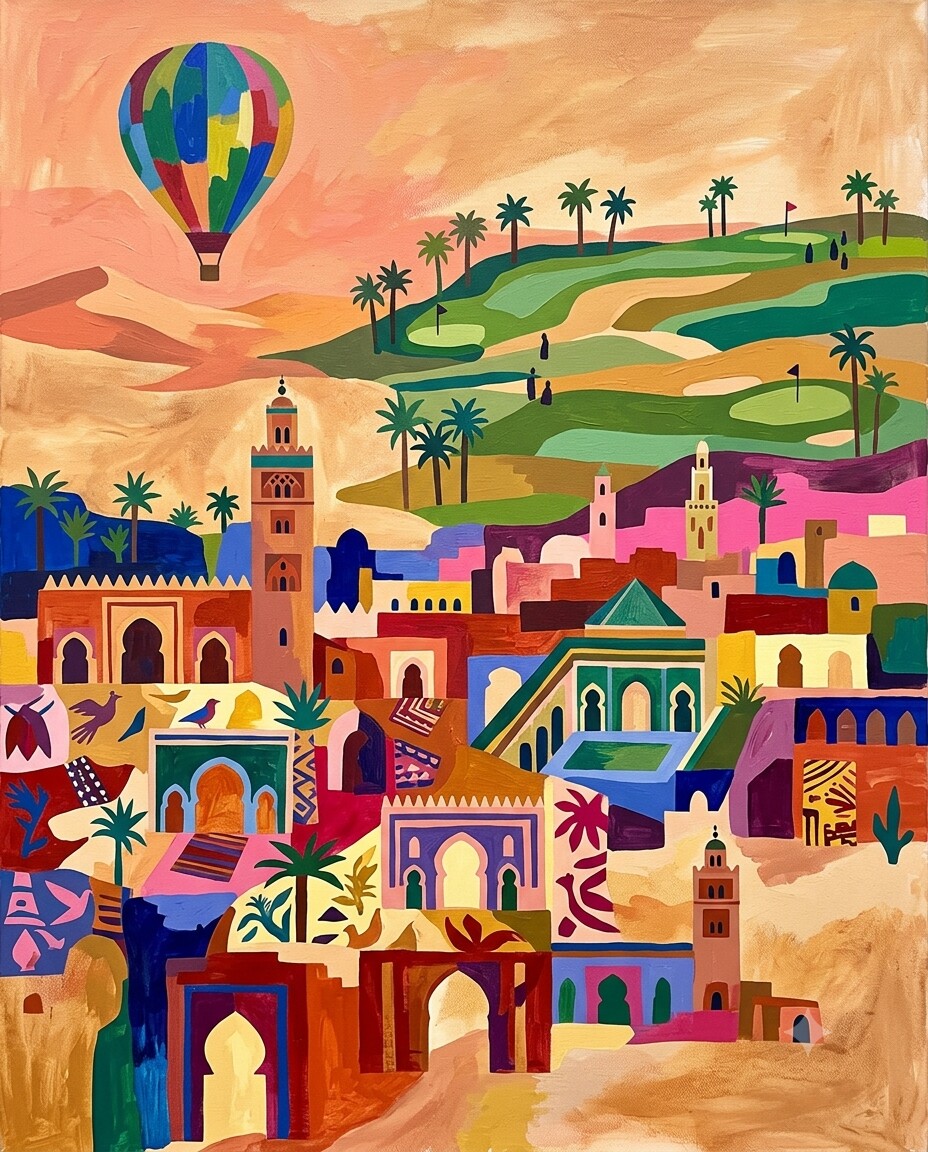 Marrakesch im Stil von Matisse