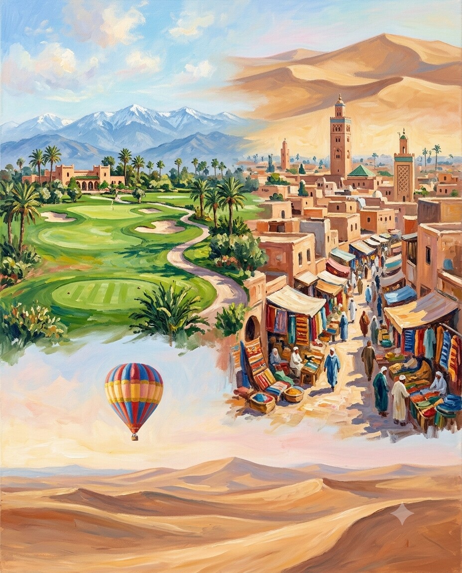 Marrakesch im Stil von Monet