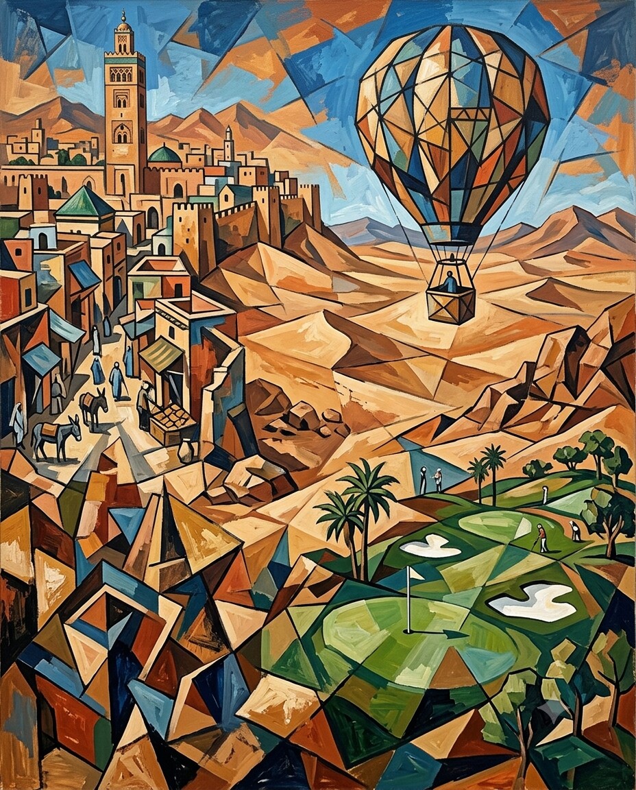 Marrakesch im Stil von Picasso