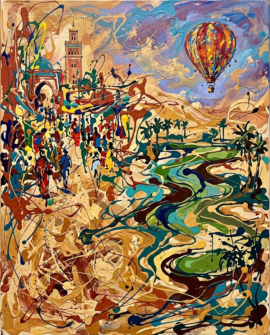 Marrakesch im Stil von Pollock