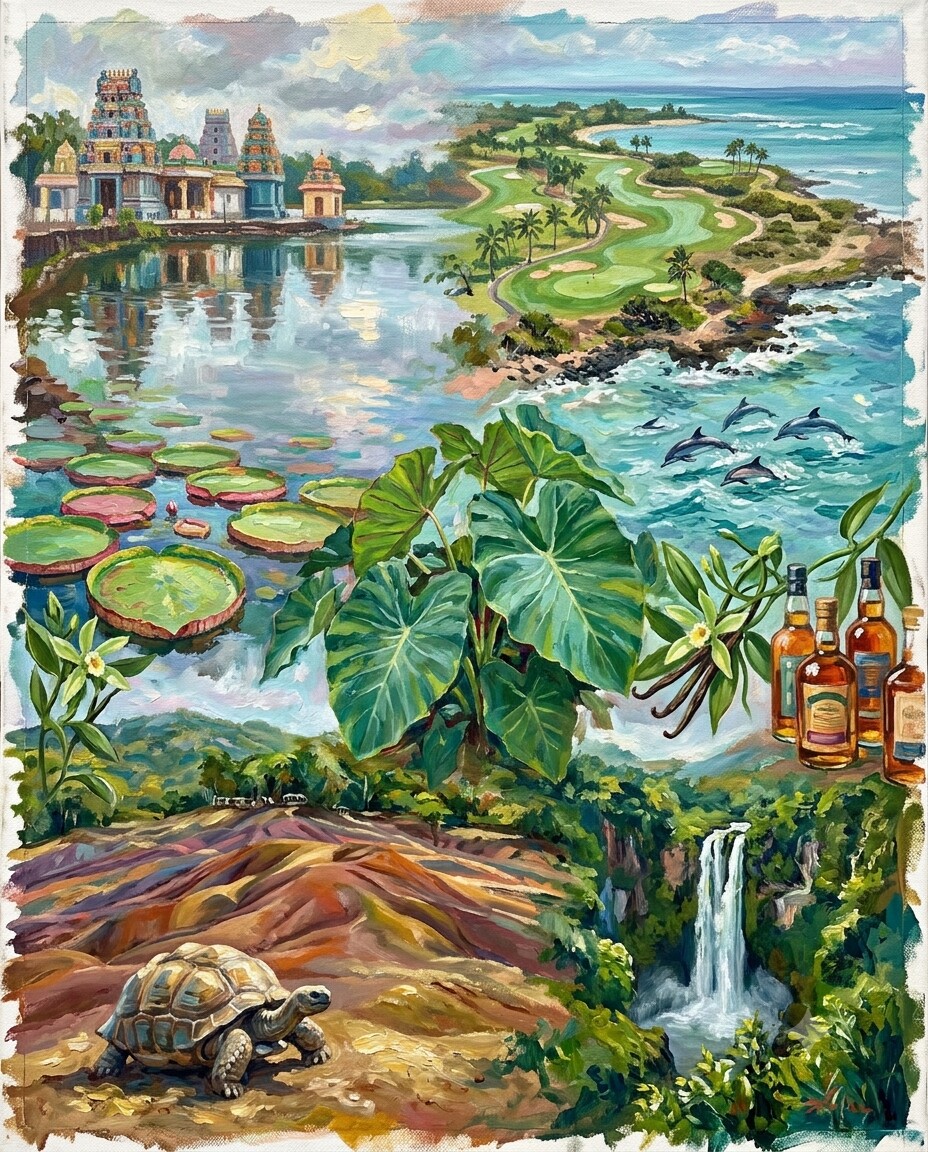 Mauritius im Stil von Monet