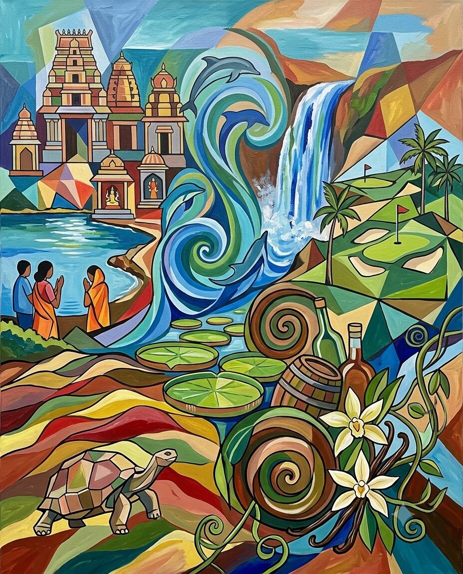 Mauritius im Stil von Picasso