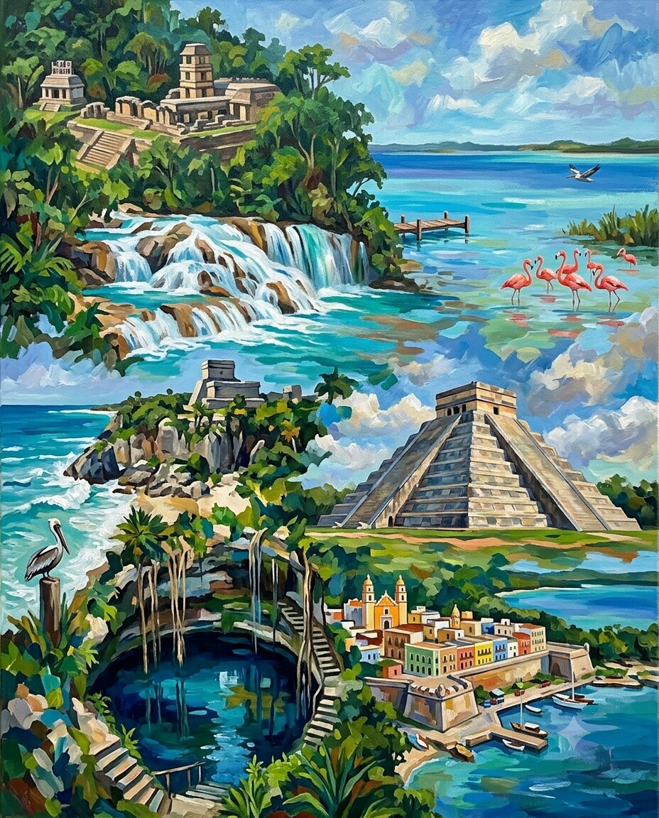México im Stil von Cézanne
