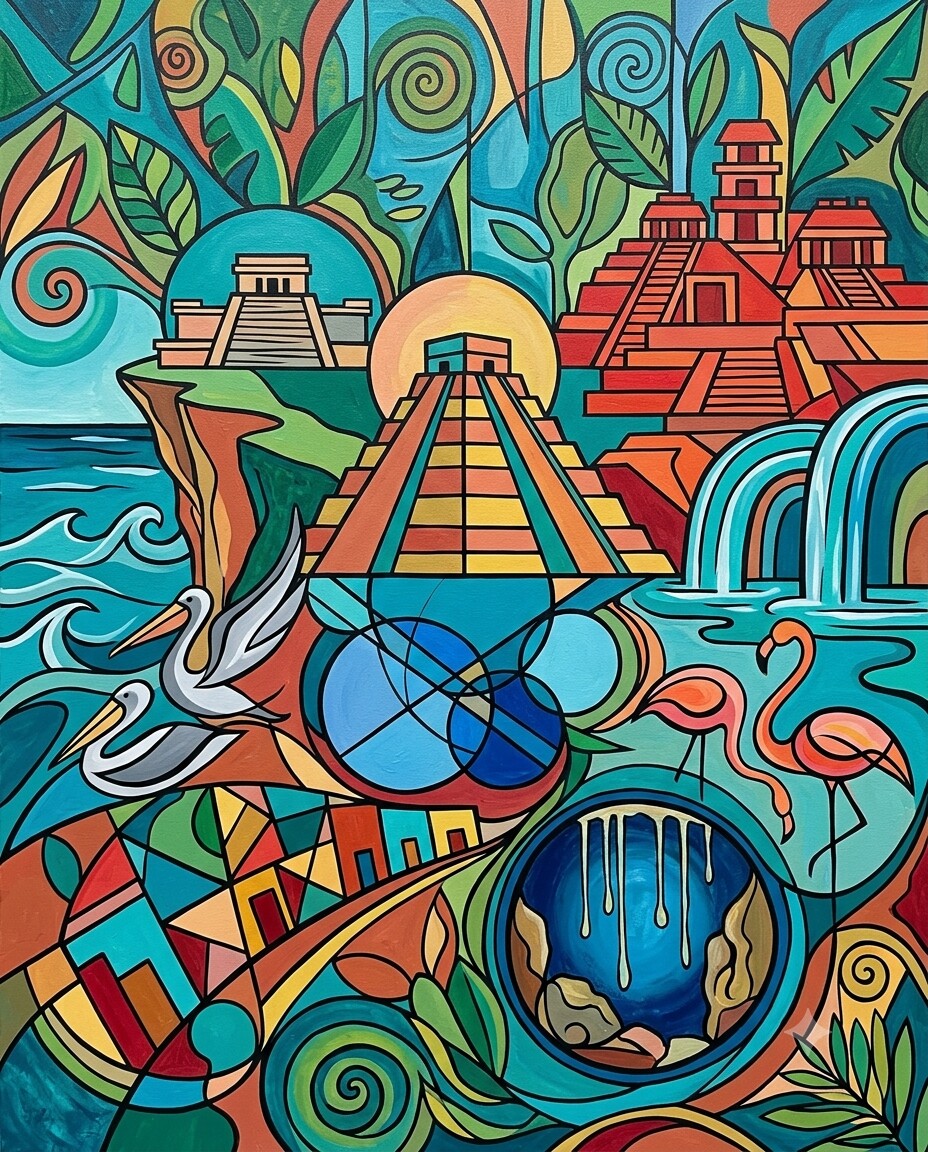 México im Stil von Kandinsky