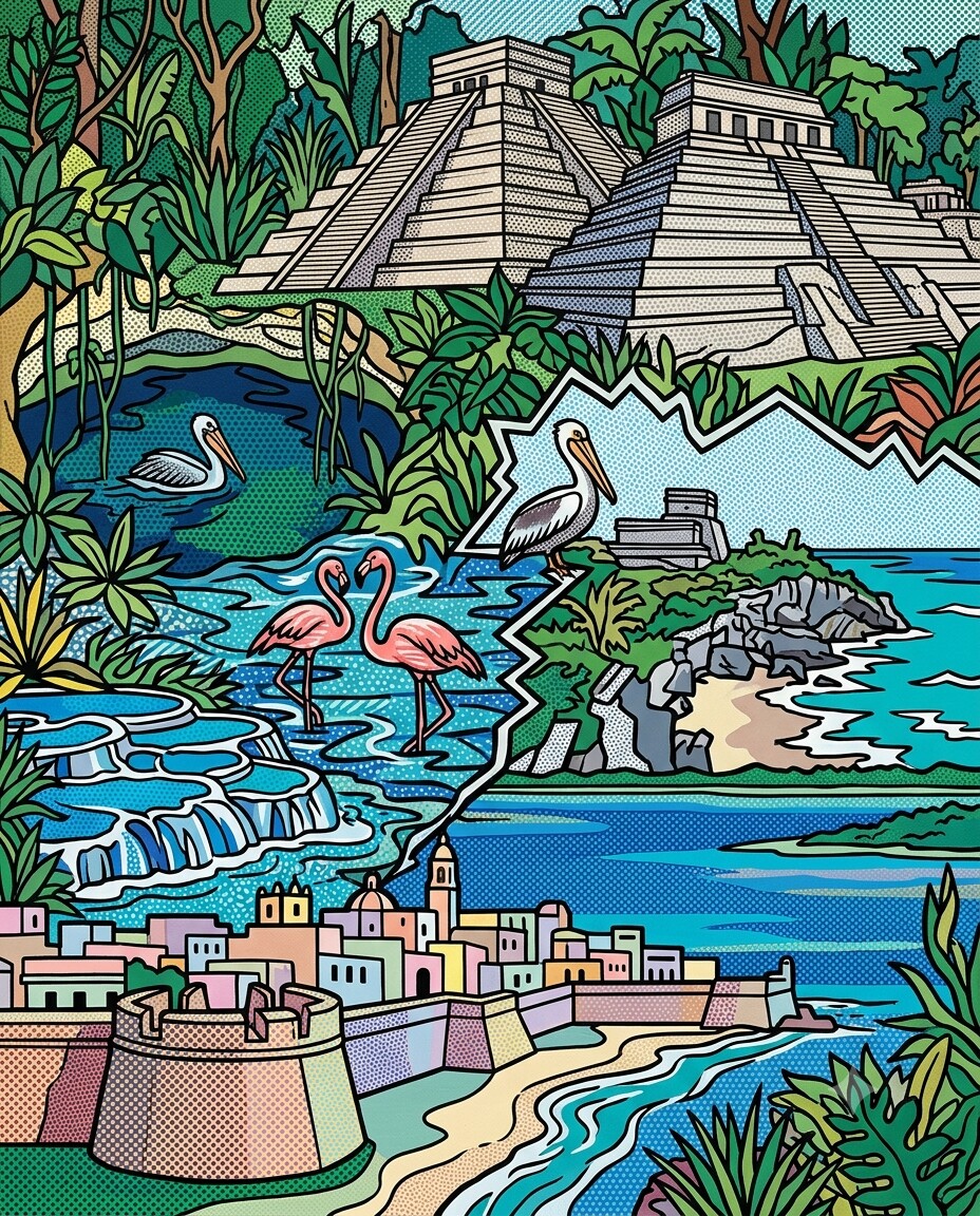 México im Stil von Lichtenstein