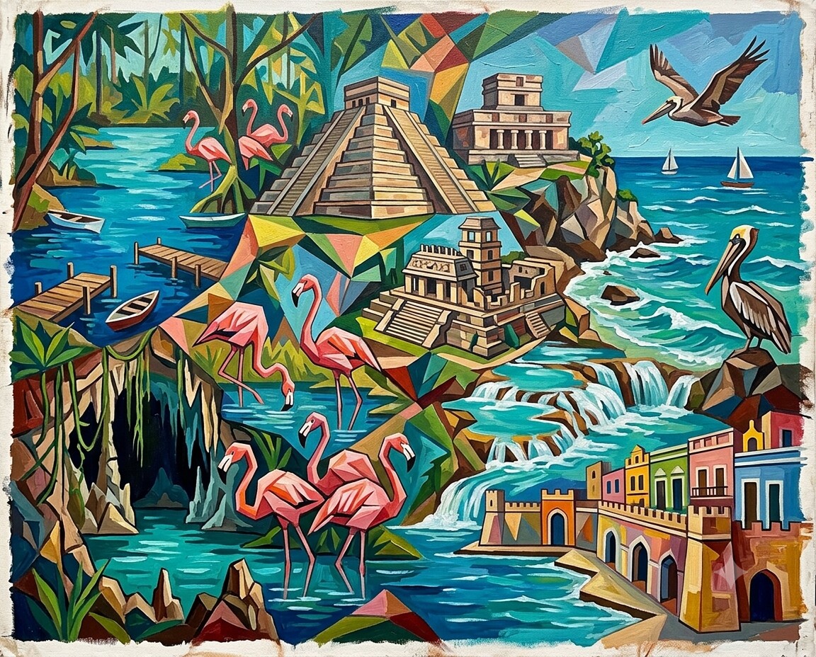 México im Stil von Picasso