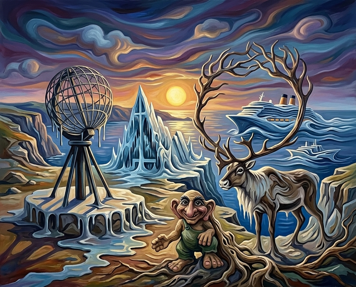 Nordkap im Stil von Dalí