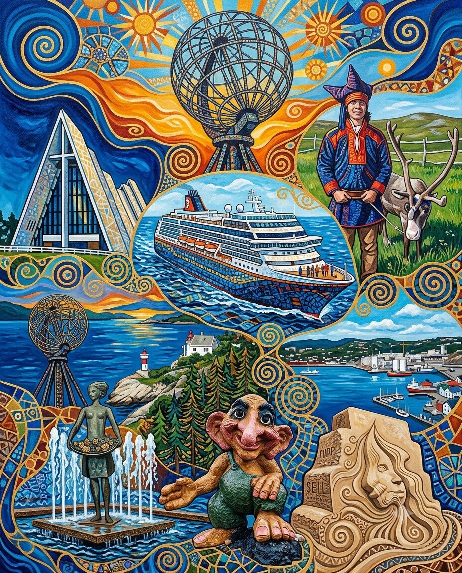 Nordkap im Stil von Klimt