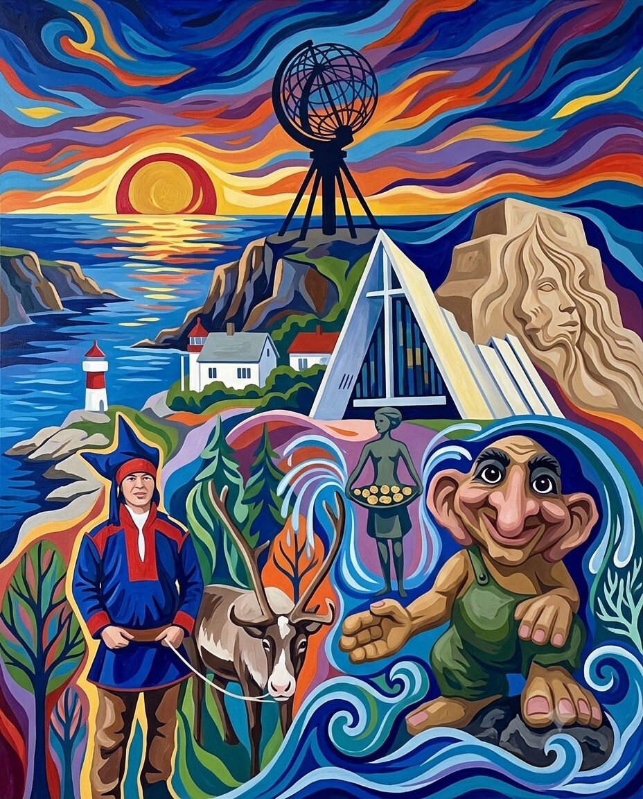 Nordkap im Stil von Matisse