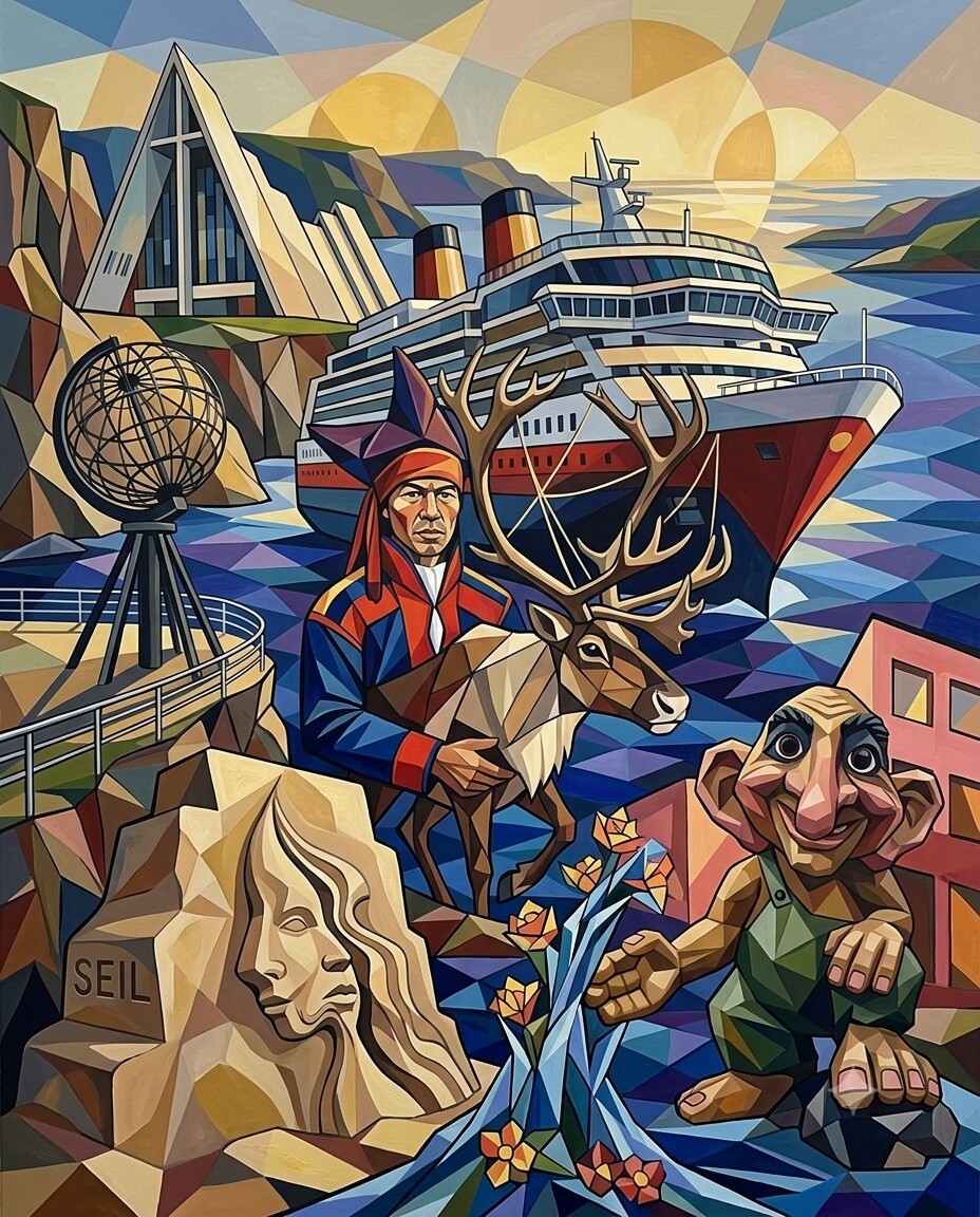 Nordkap im Stil von Picasso