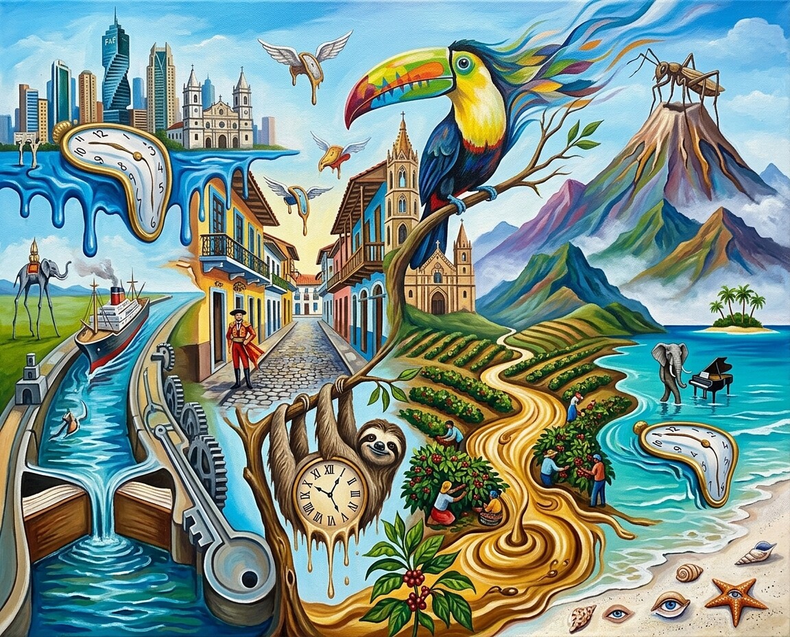 Panama im Stil von Dalí