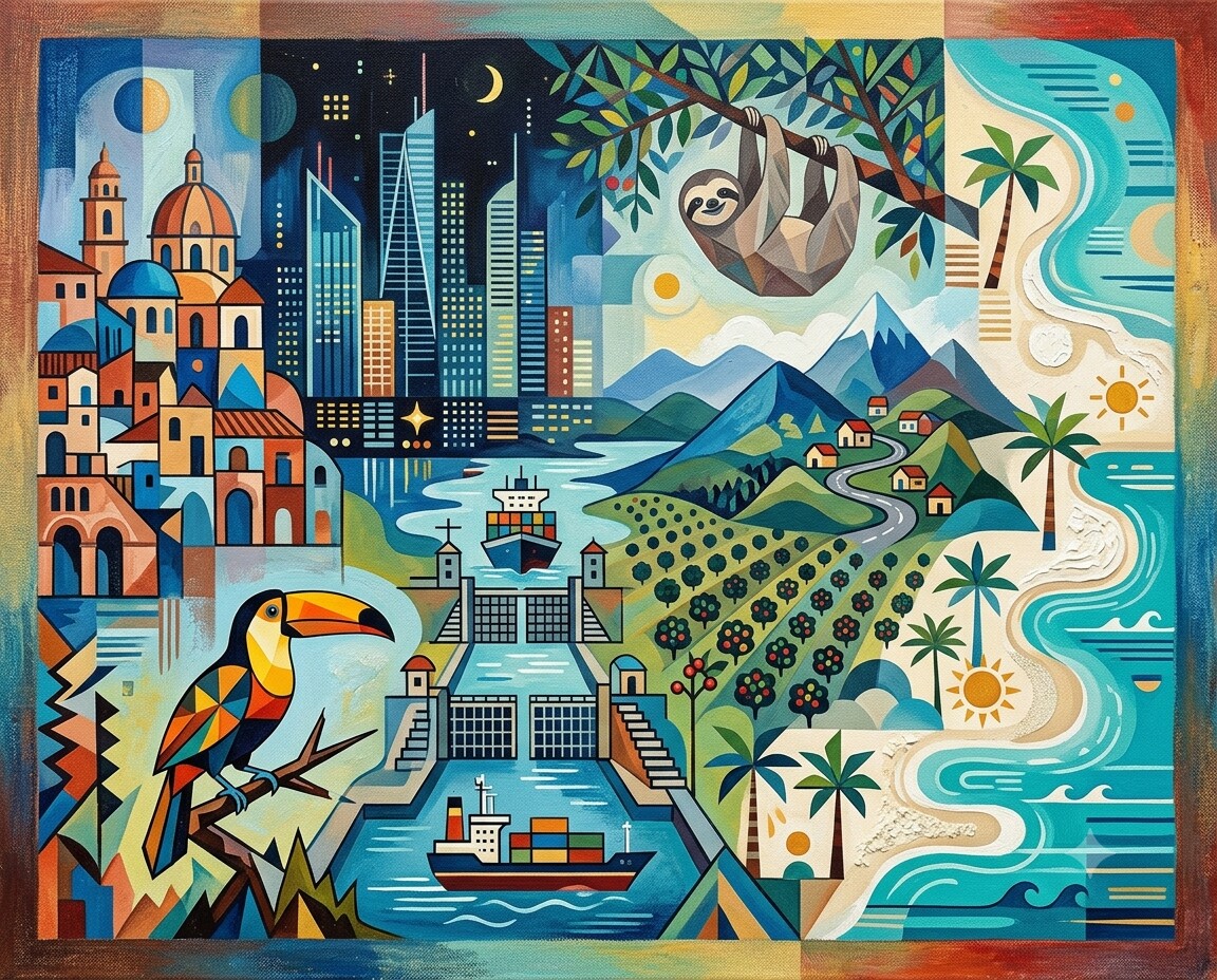 Panama im Stil von Klee