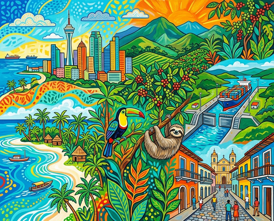 Panama im Stil von Matisse