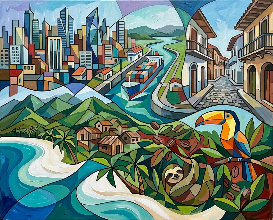 Panama im Stil von Picasso