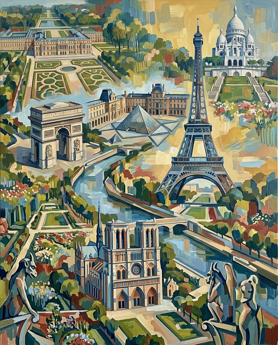 Paris im Stil von Cézanne