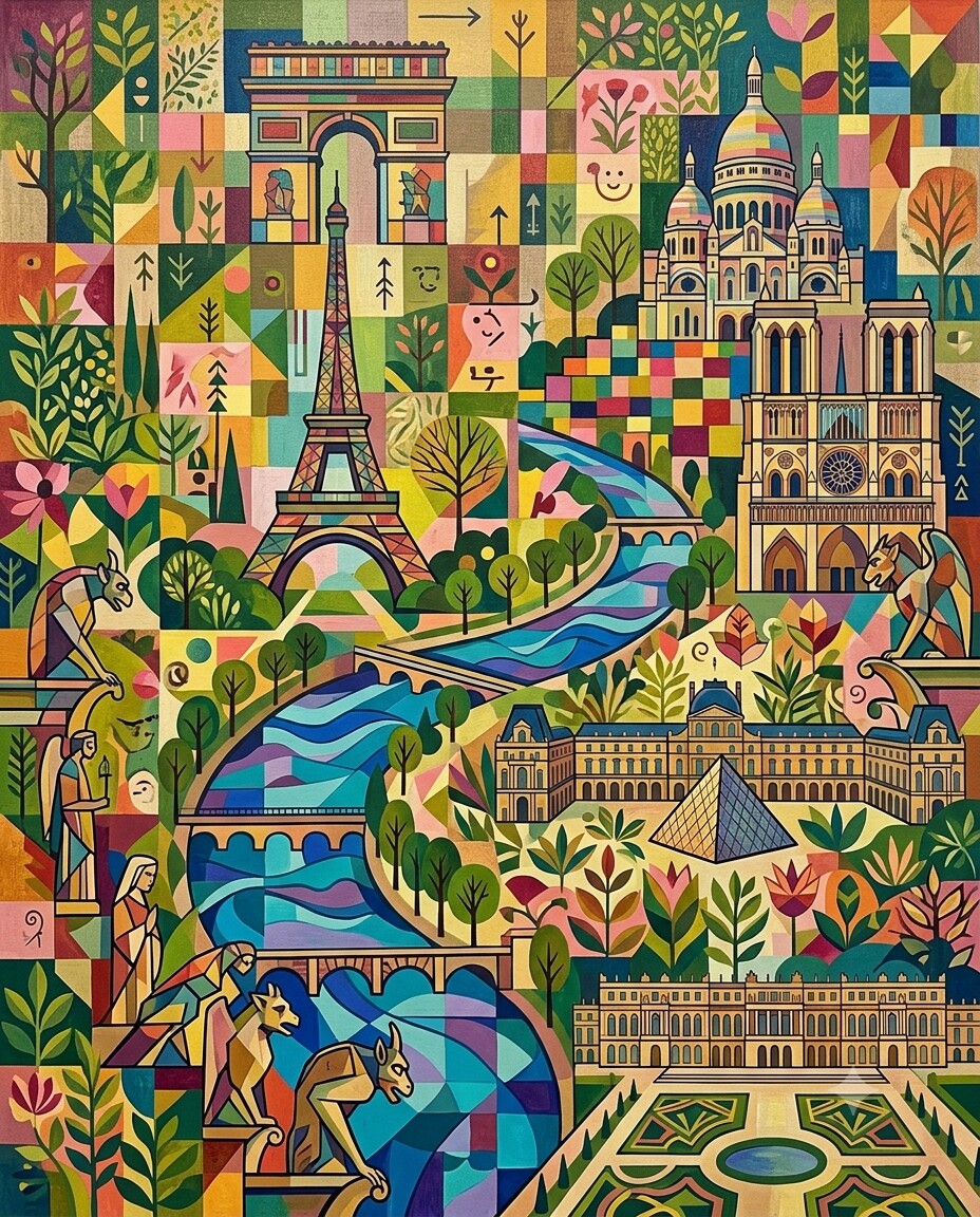 Paris im Stil von Klee