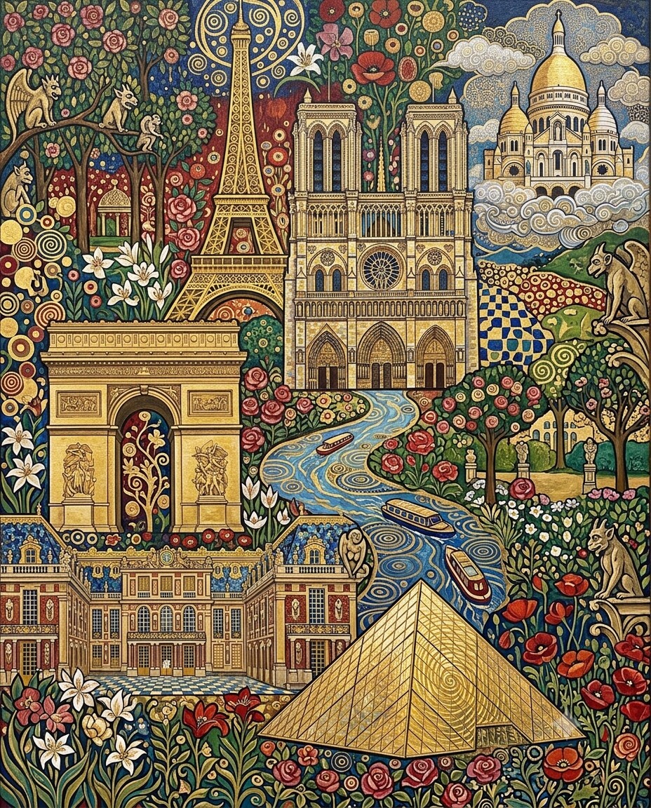 Paris im Stil von Klimt