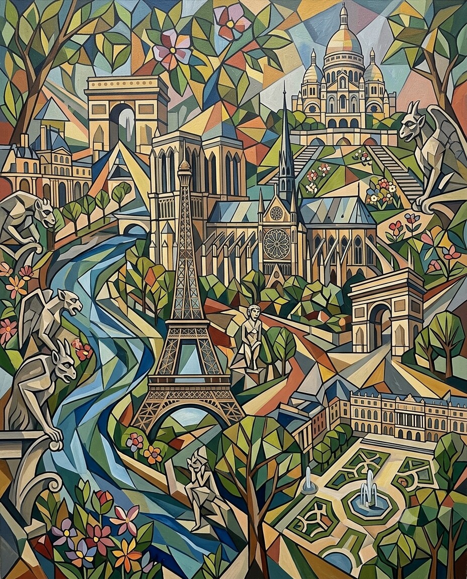 Paris im Stil von Picasso