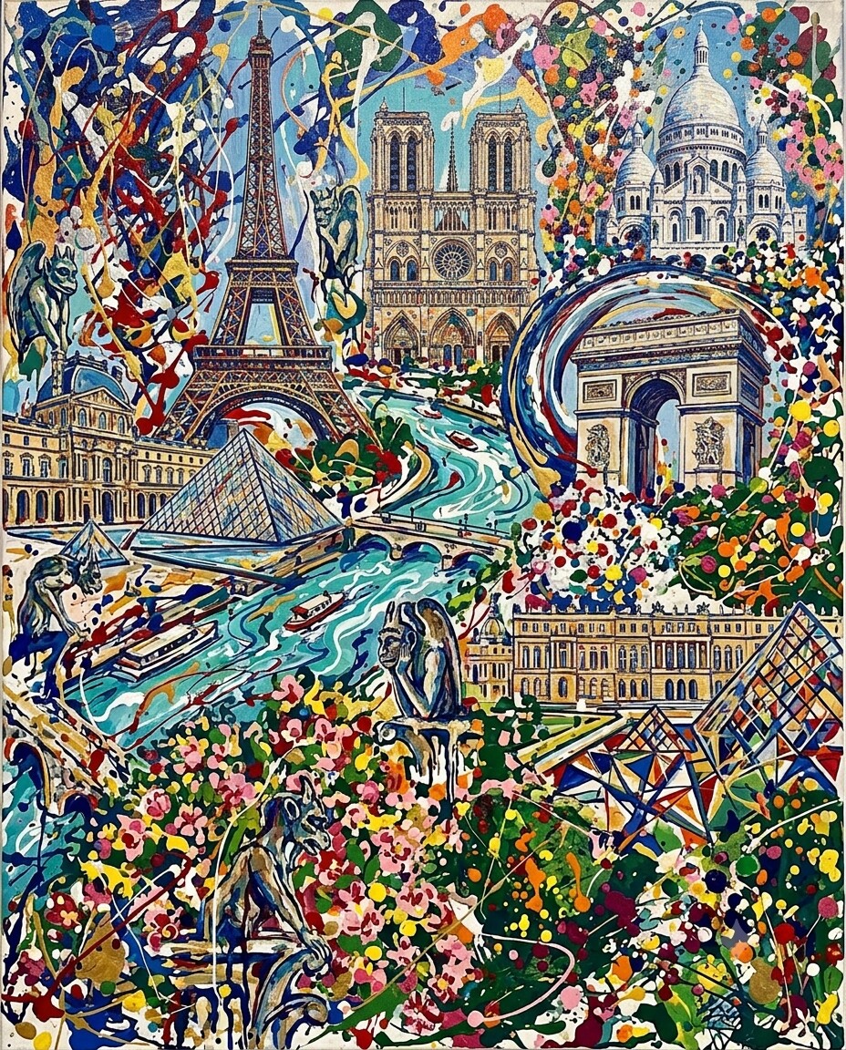Paris im Stil von Pollock