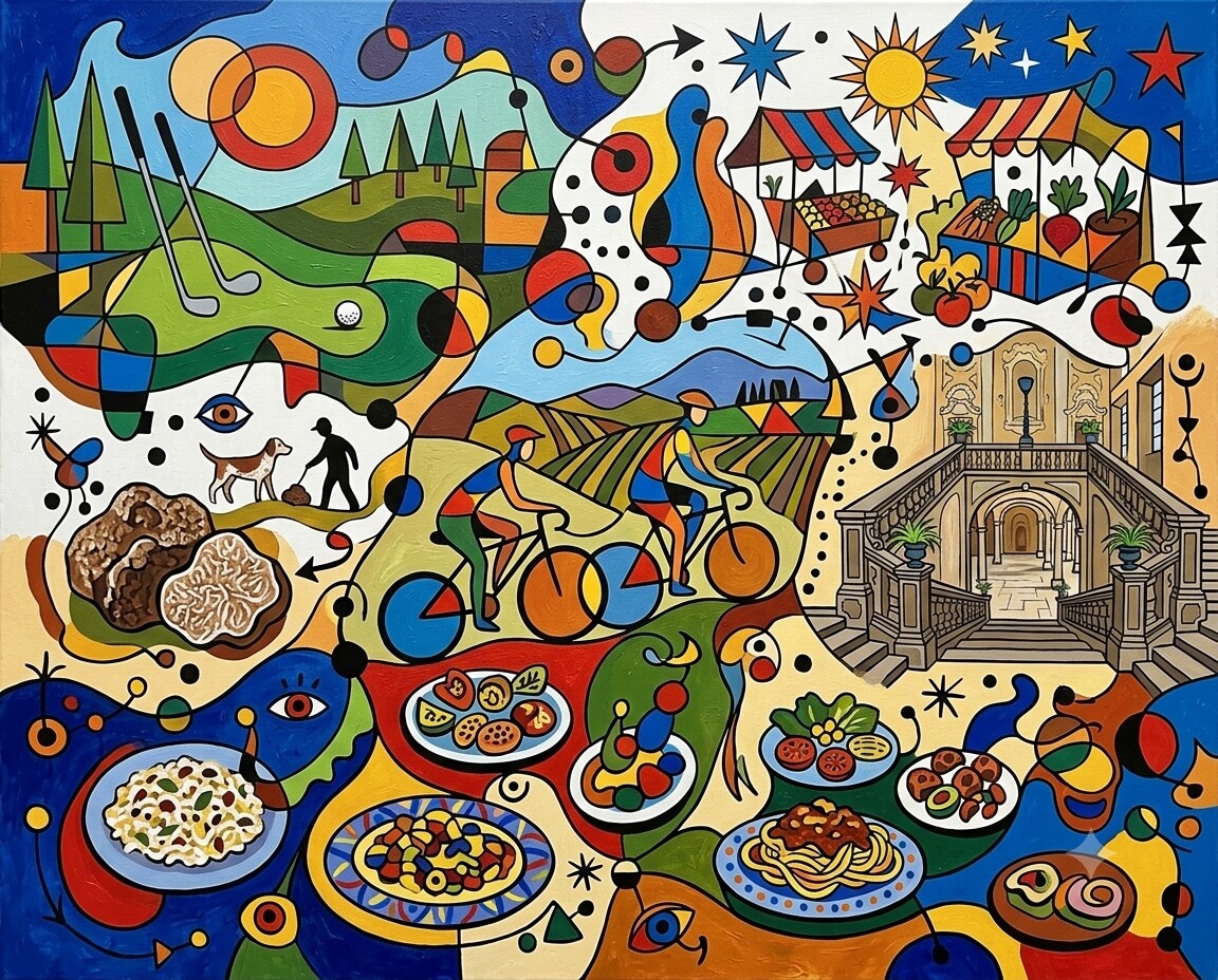 Piemont im Stil von Miró