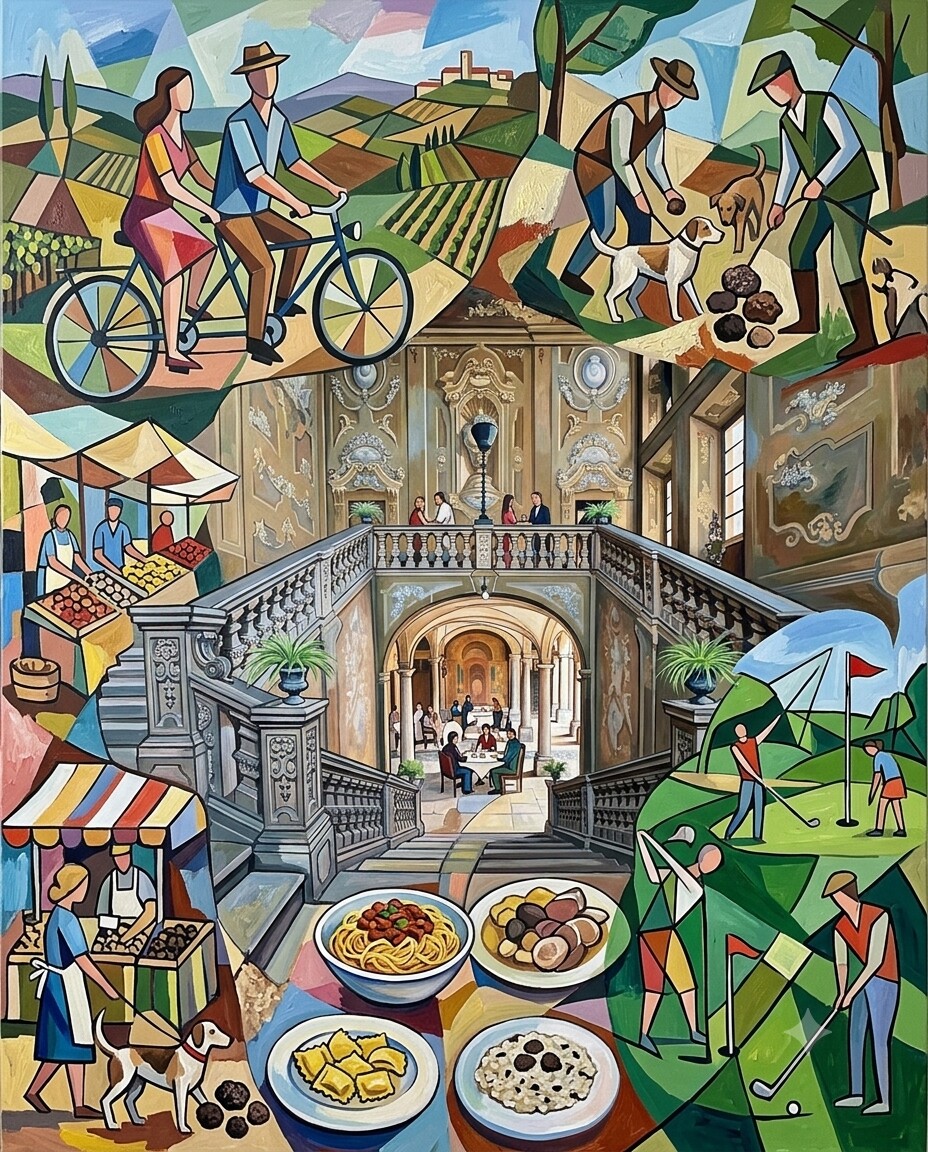 Piemont im Stil von Picasso