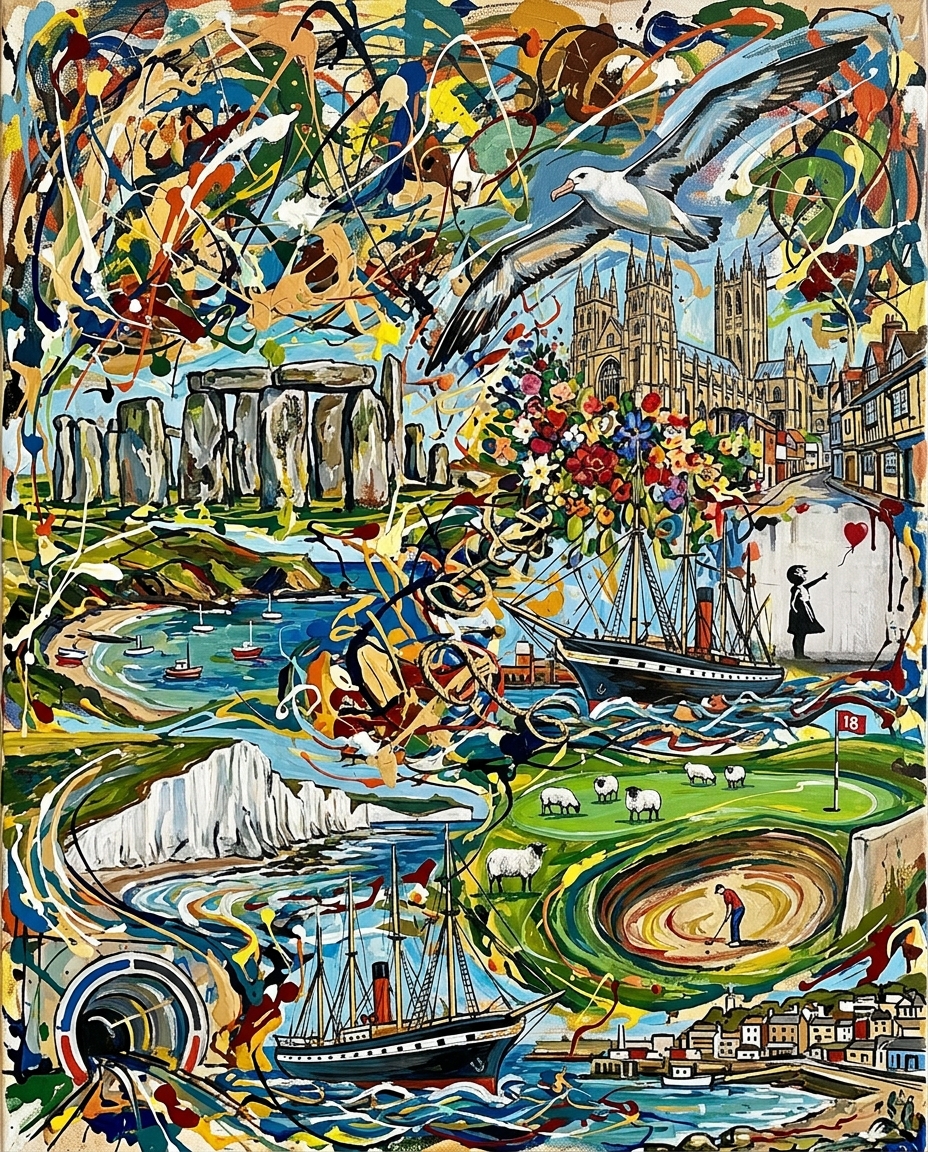 Südengland im Stil von Pollock
