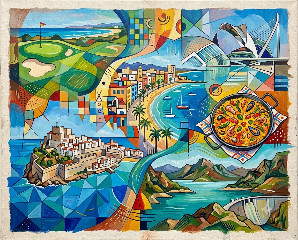 Vinaròs im Stil von Klee