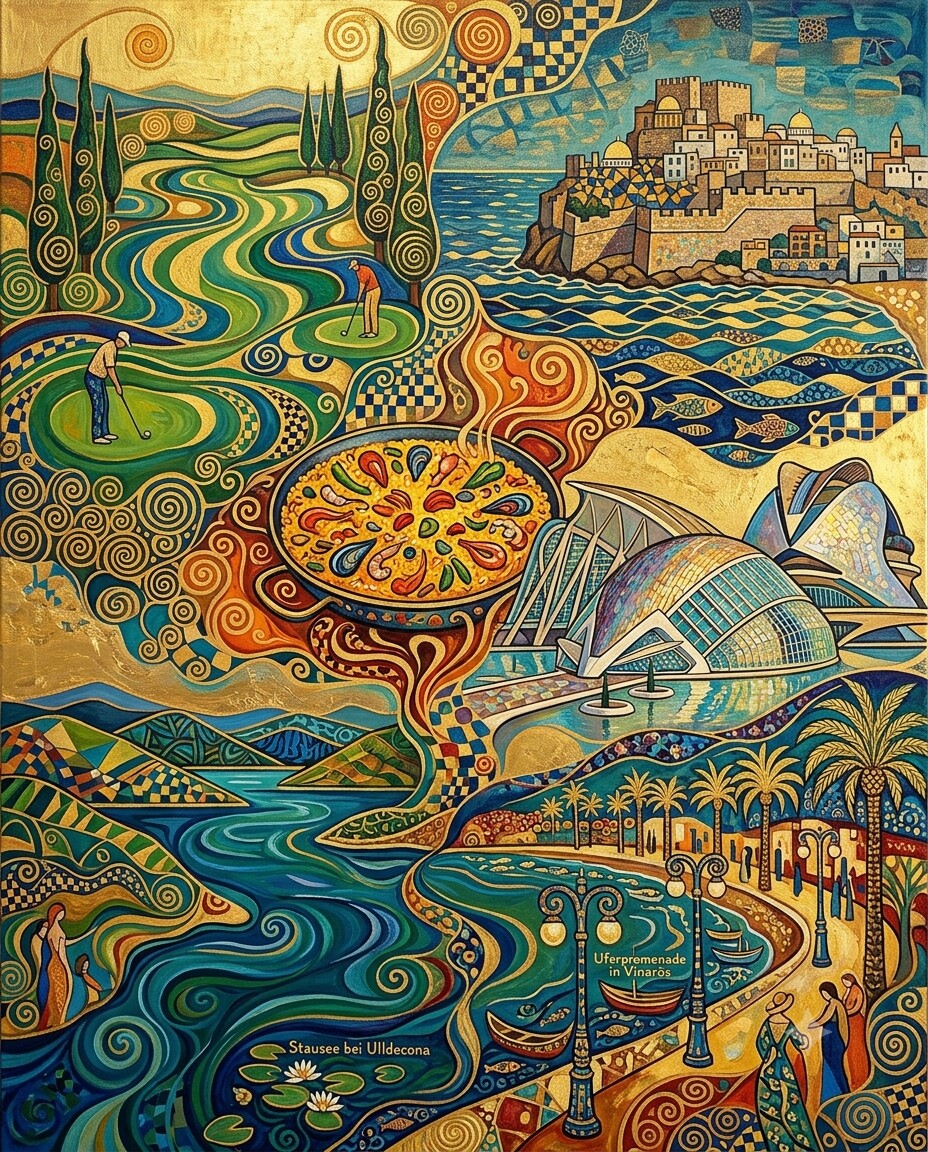Vinaròs im Stil von Klimt