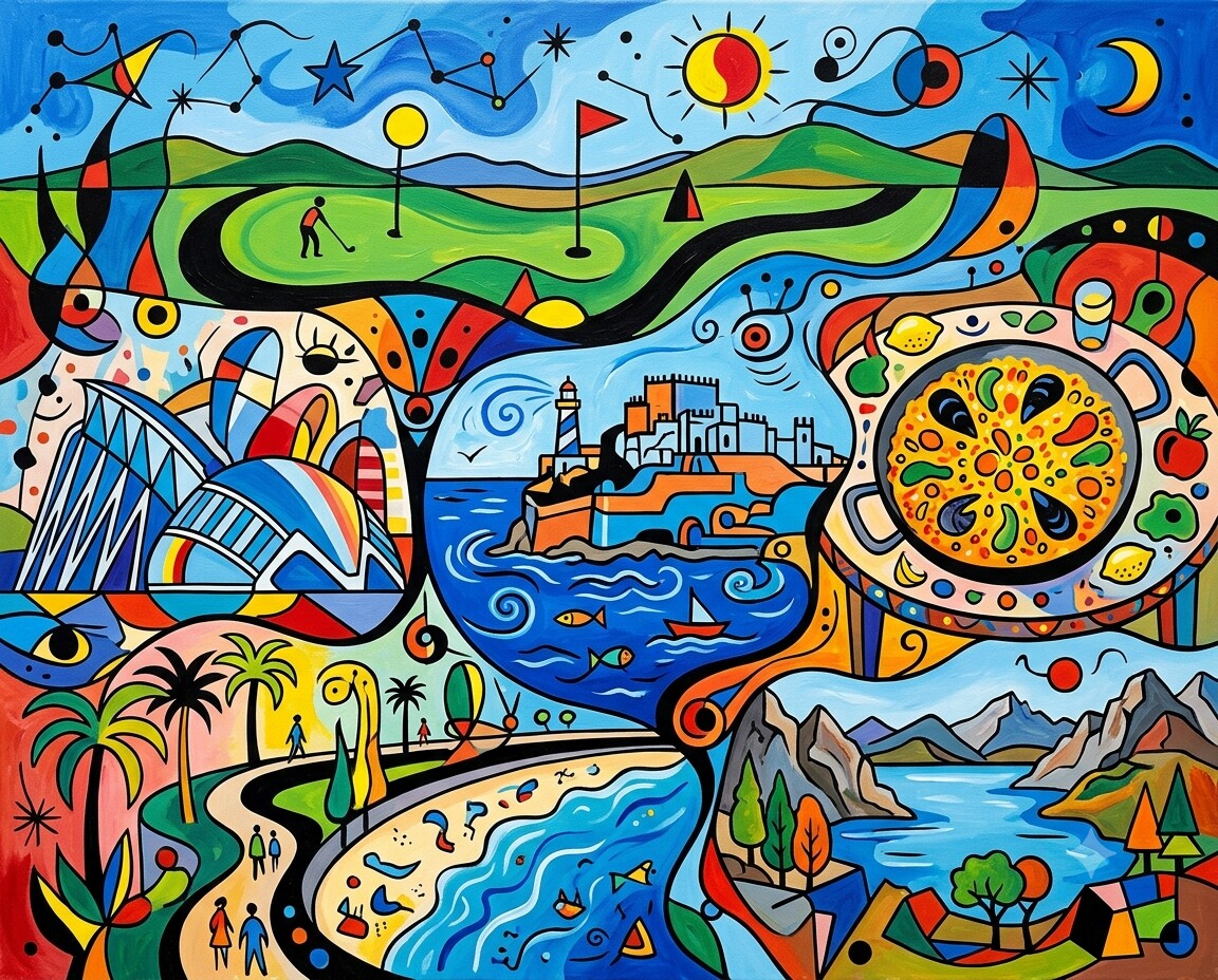 Vinaròs im Stil von Miró