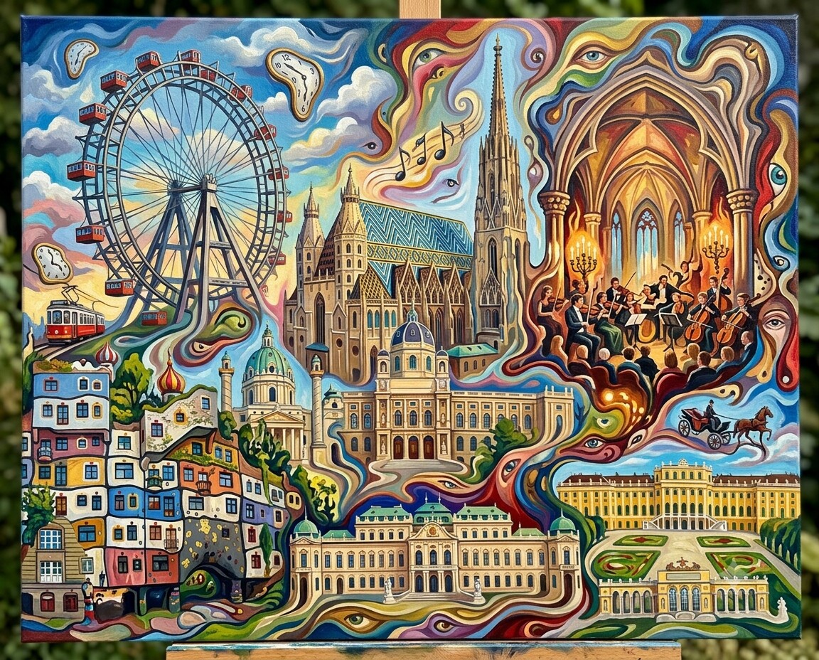 Wien im Stil von Dalí