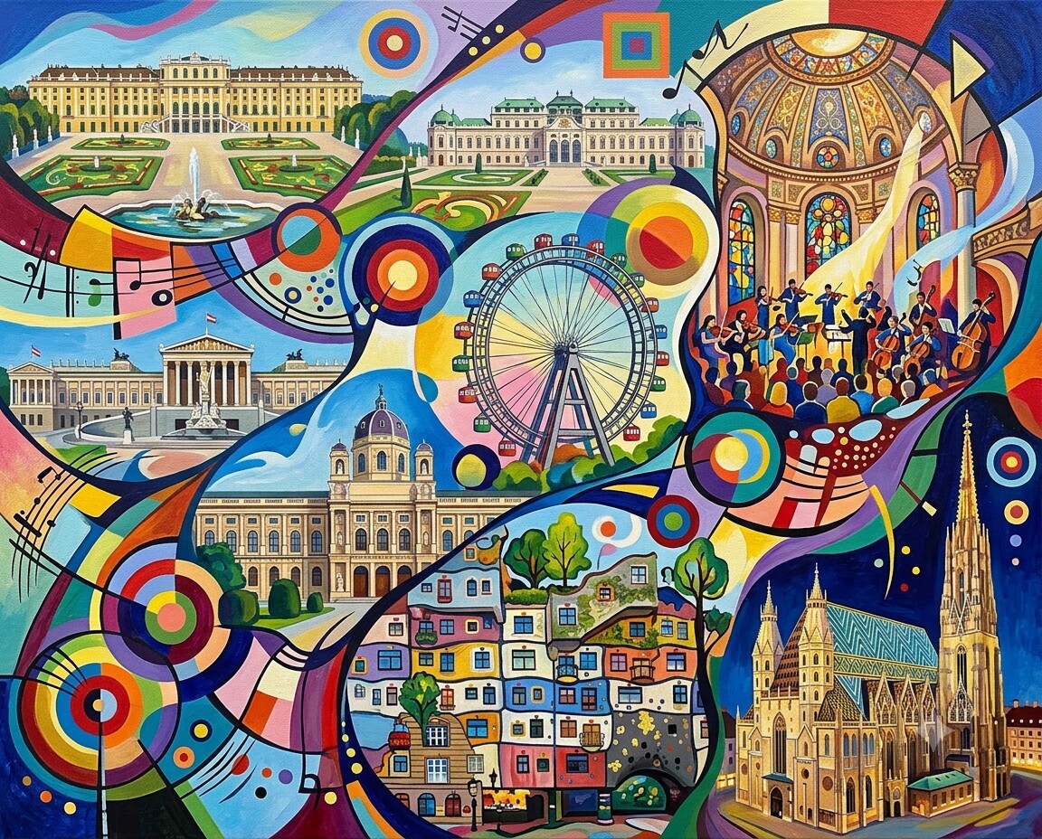 Wien im Stil von Kandinsky