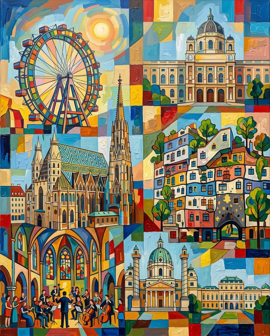 Wien im Stil von Klee
