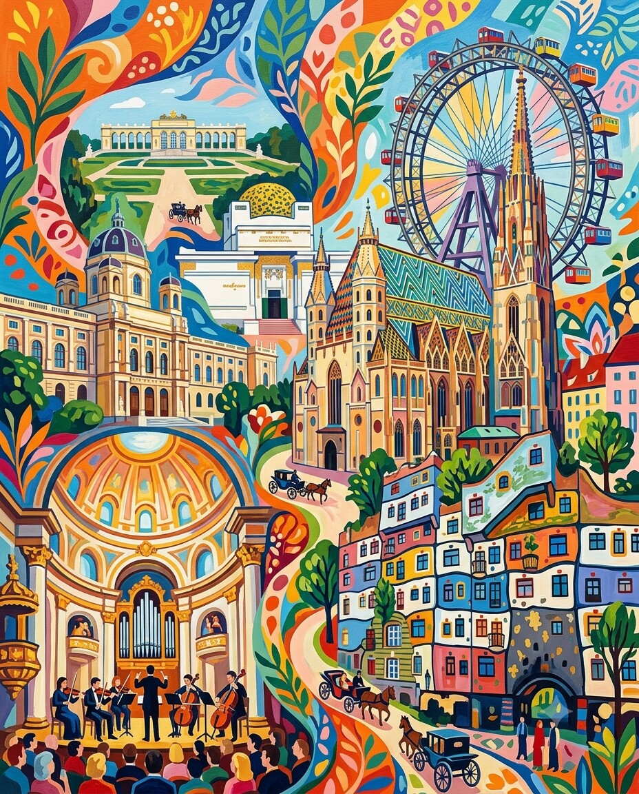 Wien im Stil von Matisse