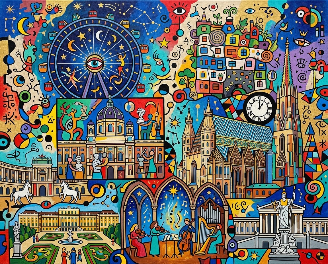 Wien im Stil von Miró