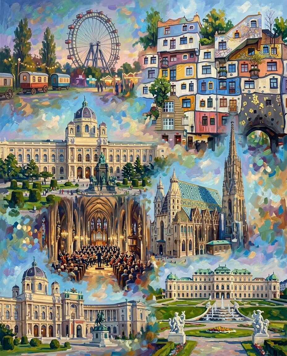 Wien im Stil von Monet