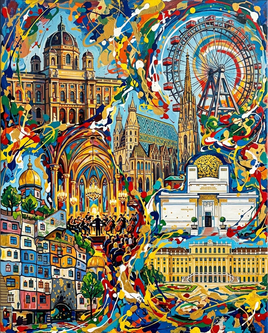 Wien im Stil von Pollock